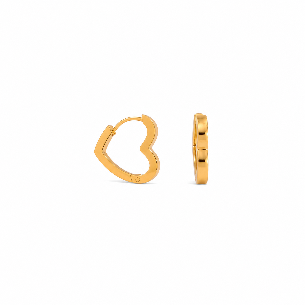 Kiara Gold Heart Hoop Earrings