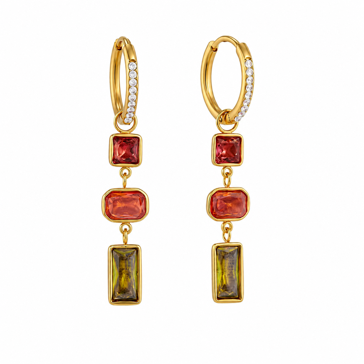 Nadia Multistone Dangle Earrings