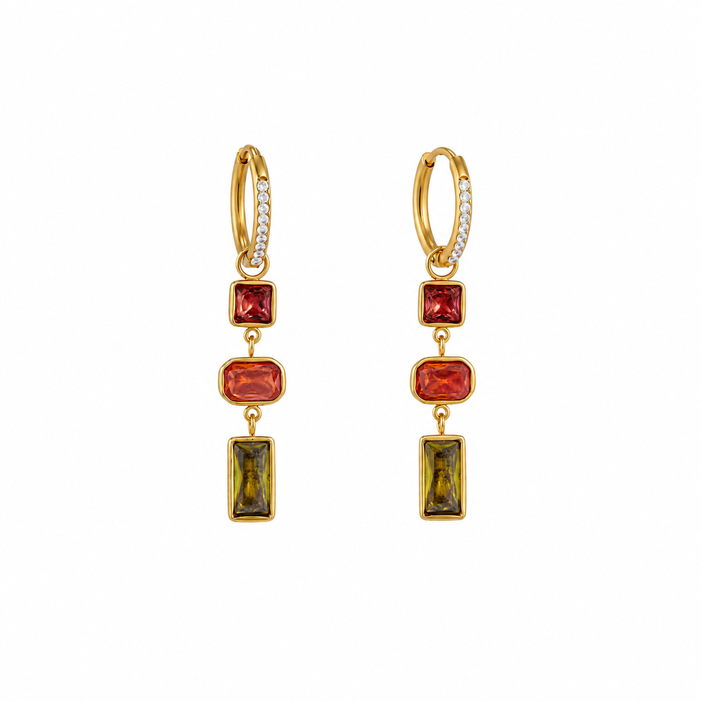 Nadia Multistone Dangle Earrings
