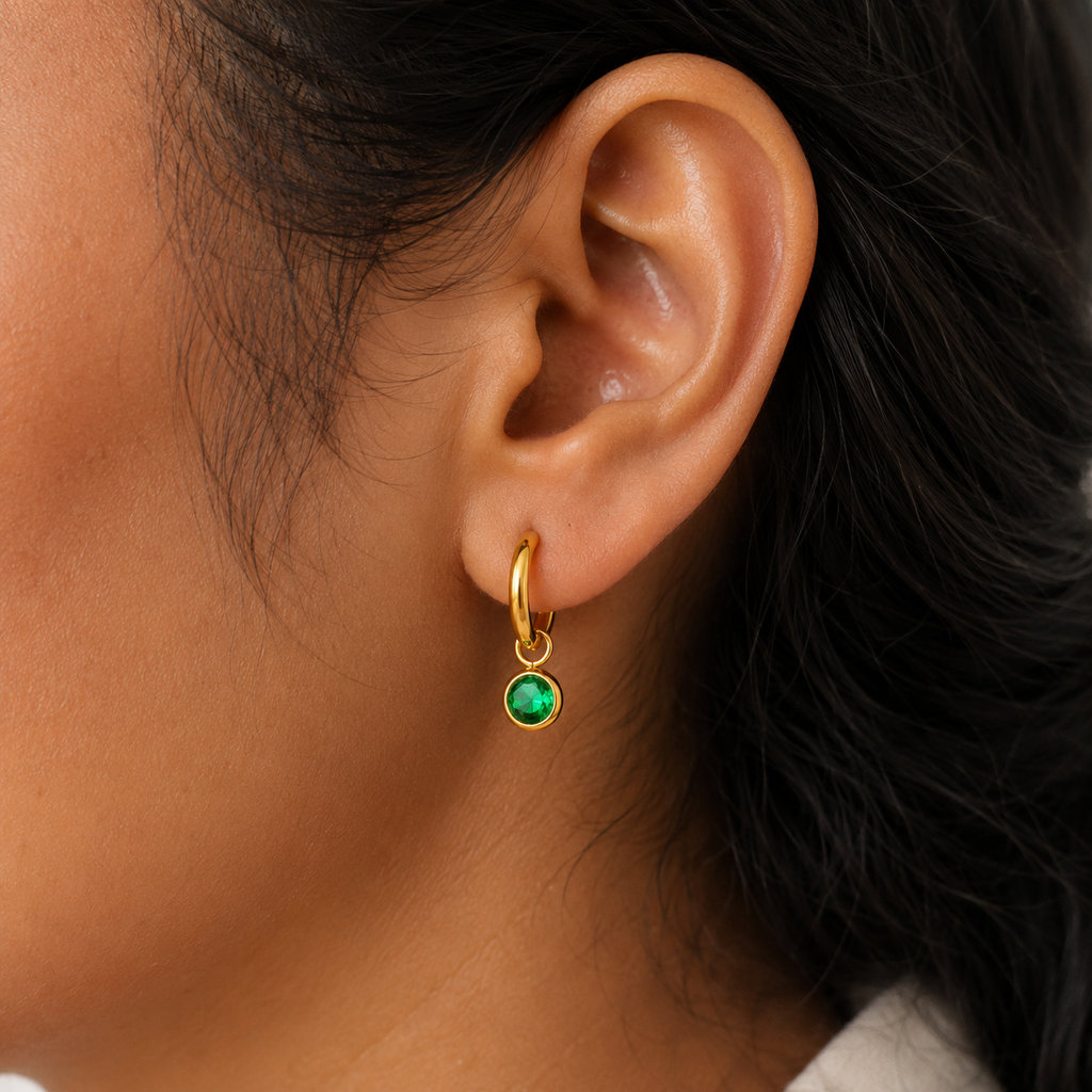 Ariana CZ Hoop Earrings