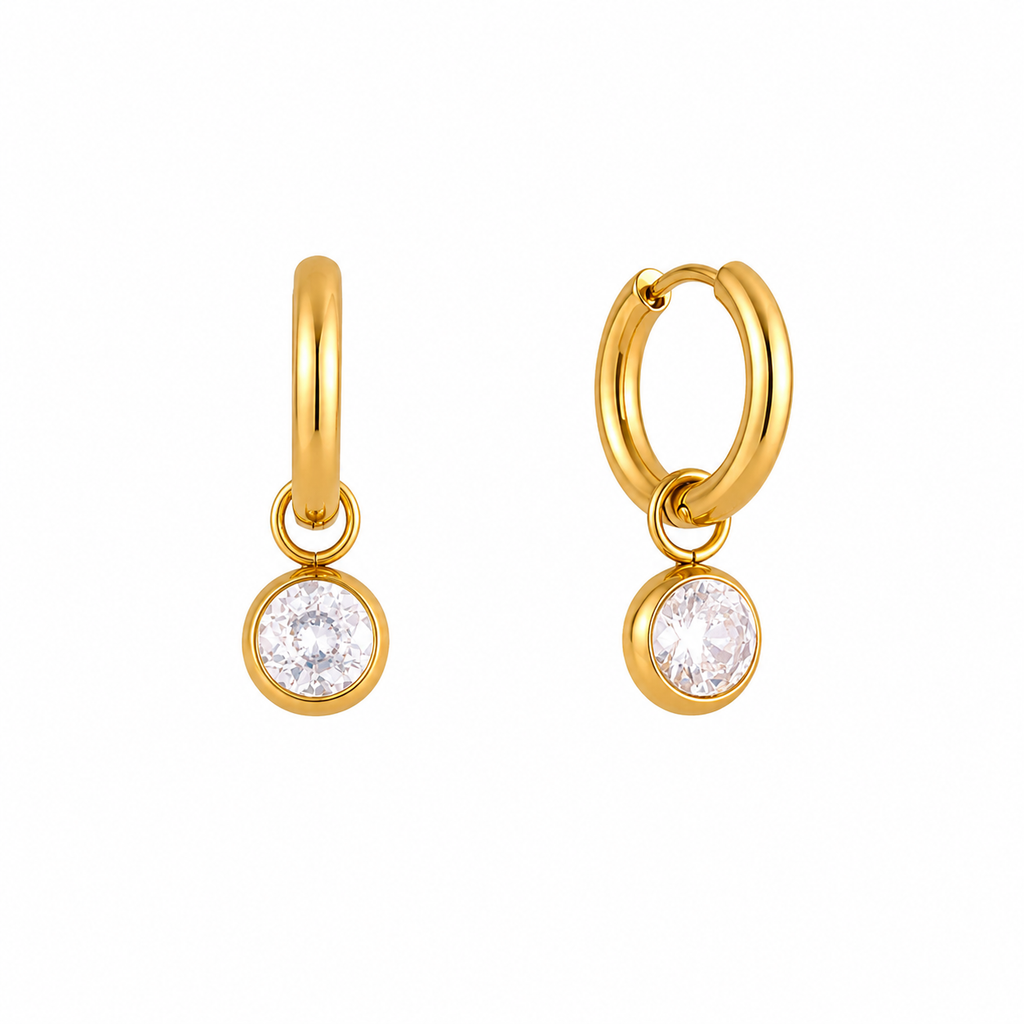 Ariana CZ Hoop Earrings