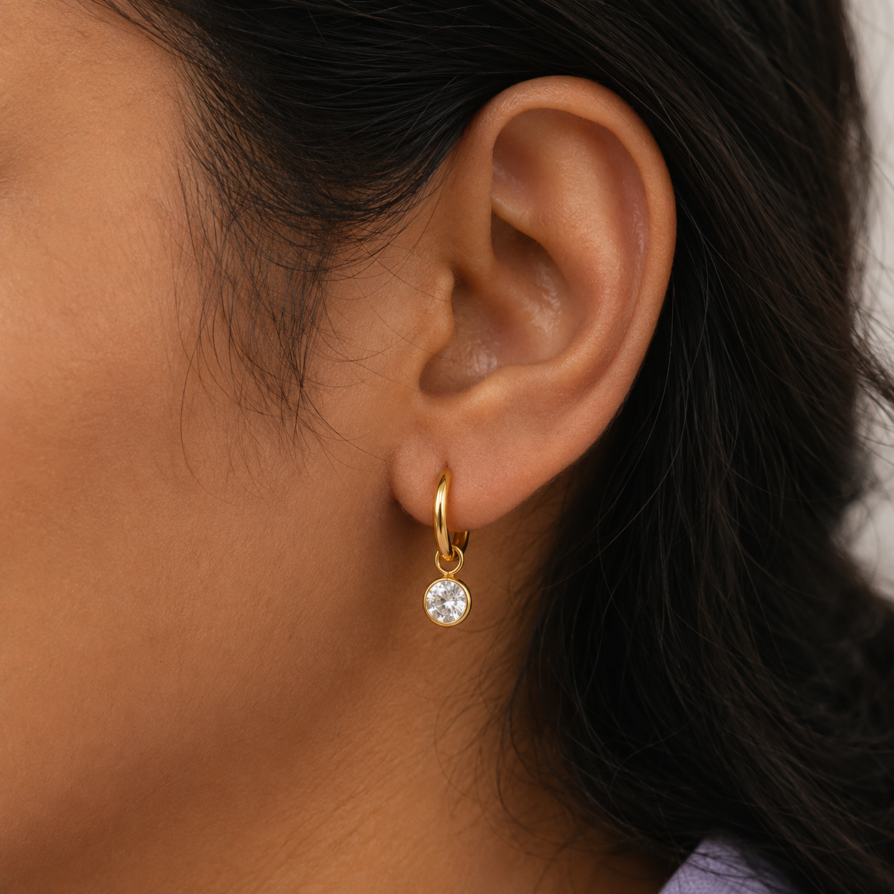 Ariana CZ Hoop Earrings