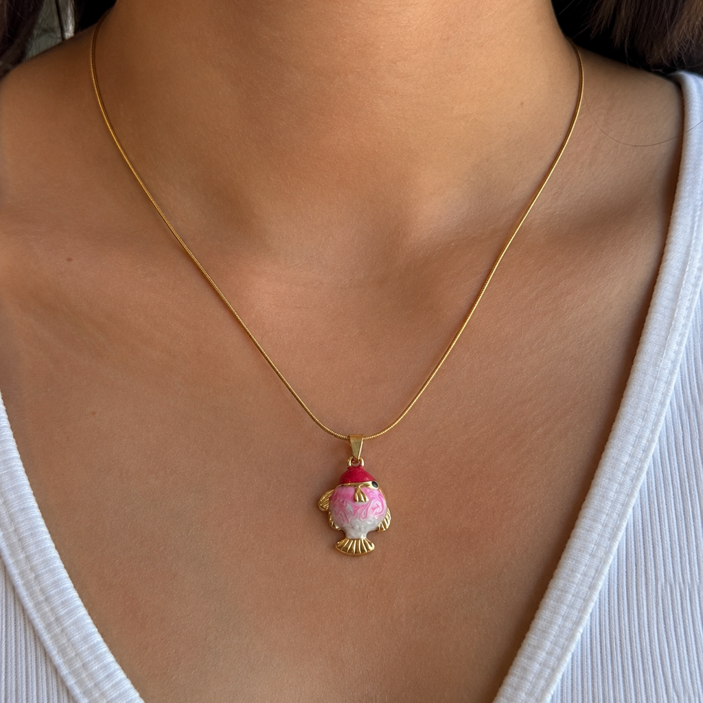Verona Fish Charm Necklace
