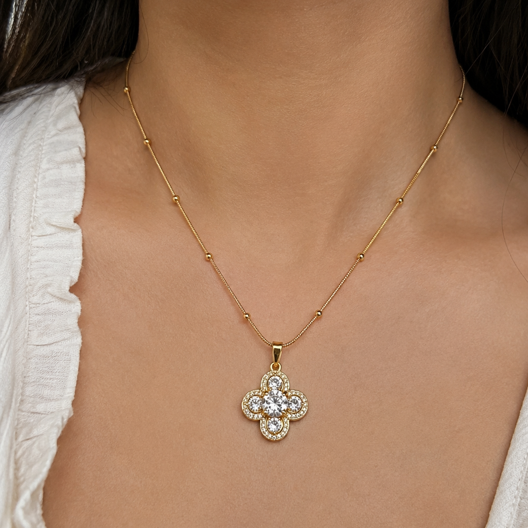 Giselle Clover Charm Necklace