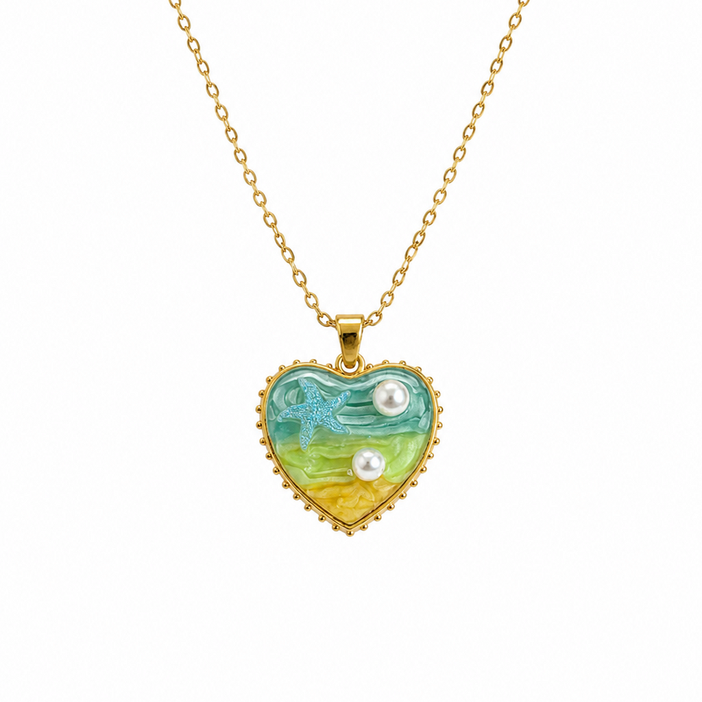 Marina Heart Pearl Necklace