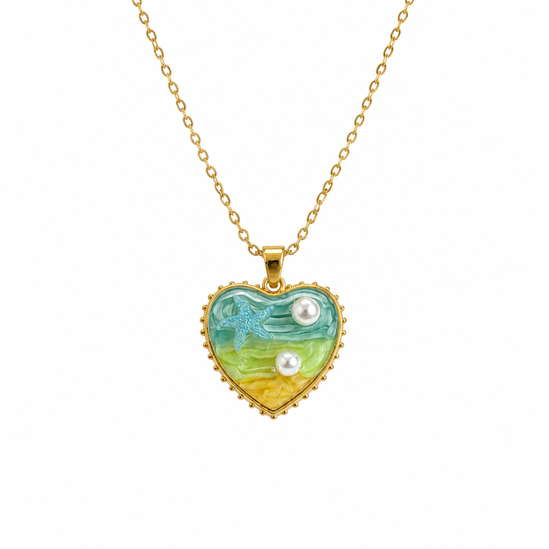 Marina Heart Pearl Necklace