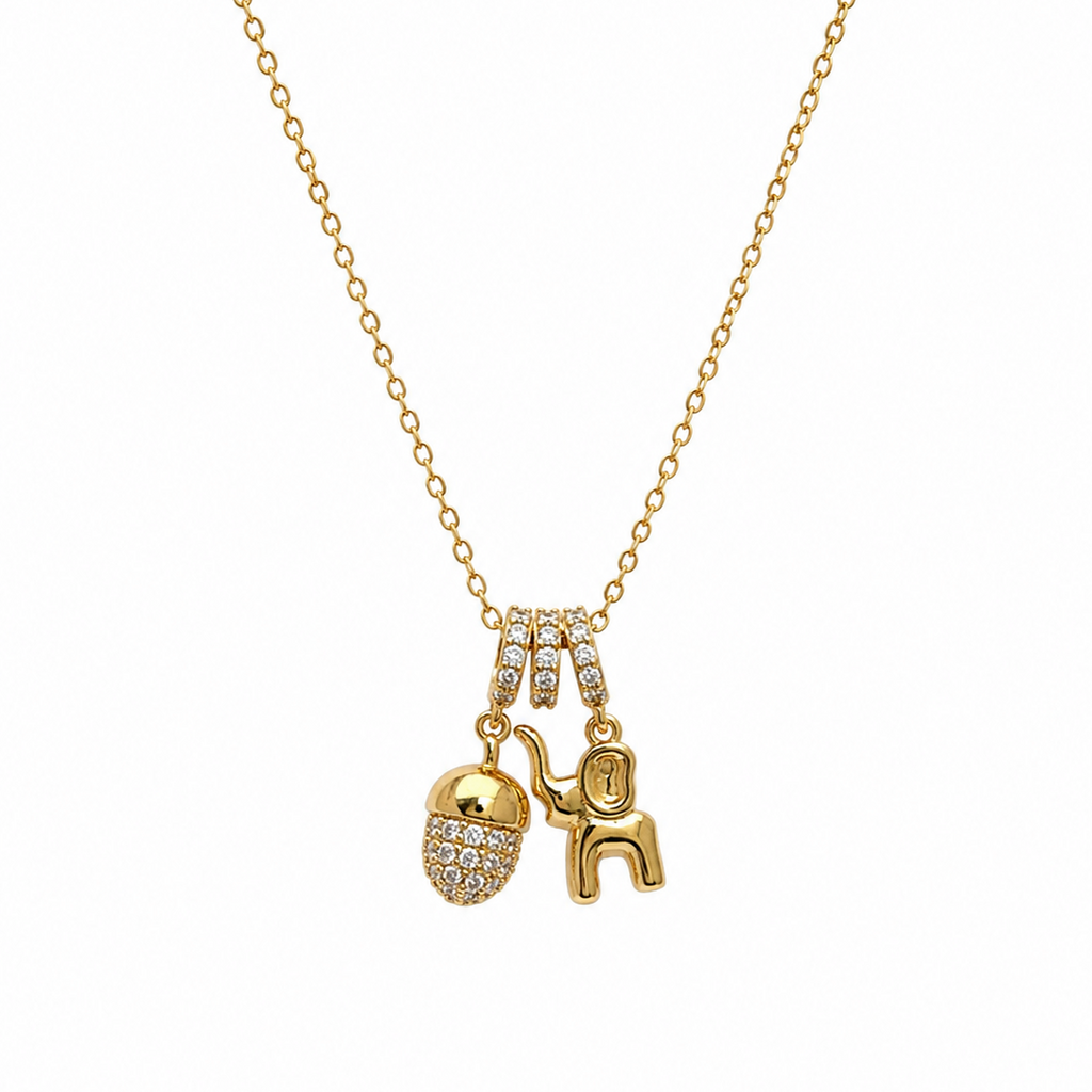 Ellora Lucky Elephant Charm Necklace