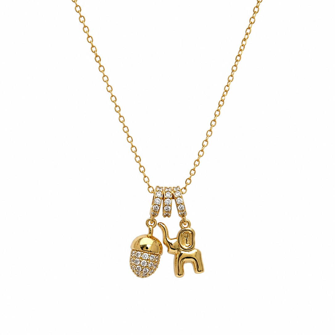 Ellora Lucky Elephant Charm Necklace