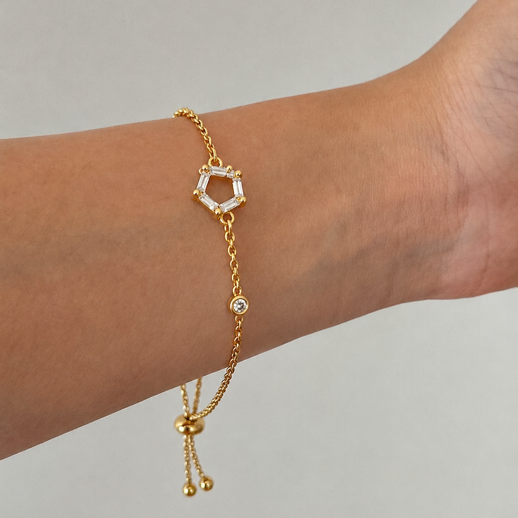 Noira Geometric Adjustable Chain Bracelet