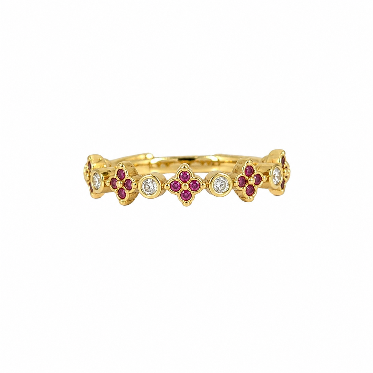 Revia Ruby Flower Ring