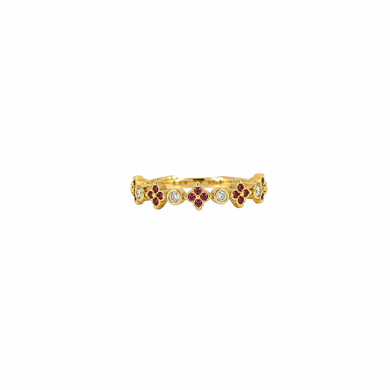 Revia Ruby Flower Ring