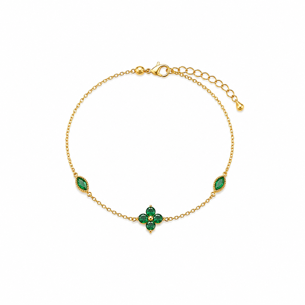 Merren Clover Delicate Chain Bracelet