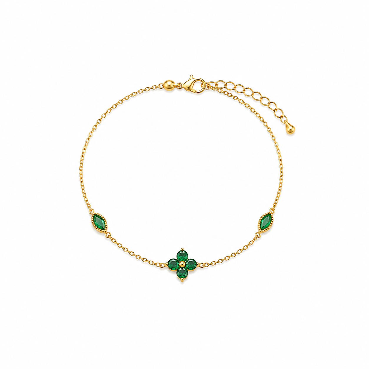 Merren Clover Delicate Chain Bracelet