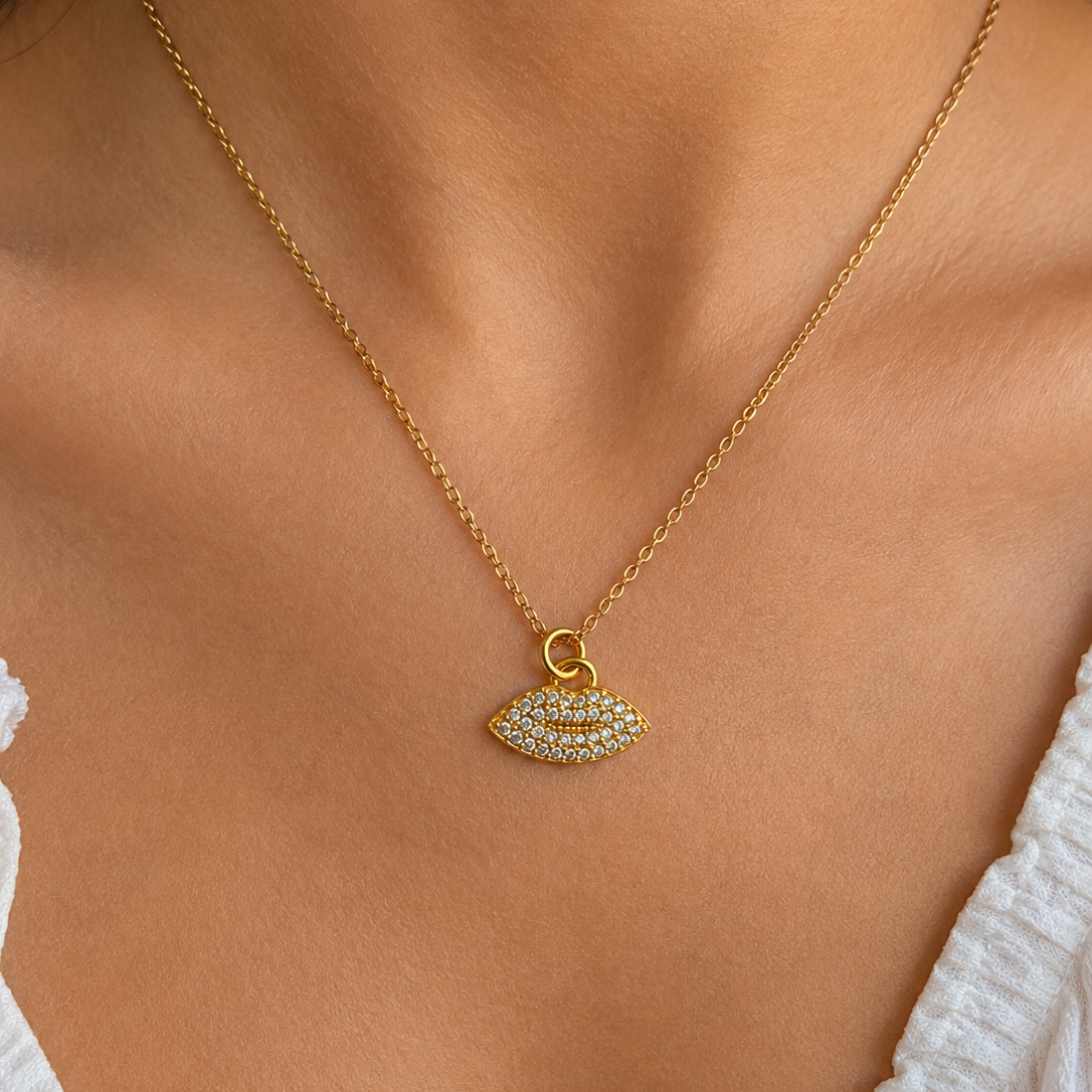 Sereen Lip Charm Necklace