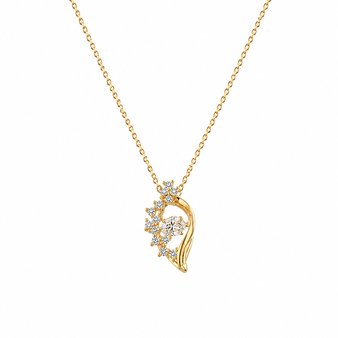 Marei Floral Leaf Necklace