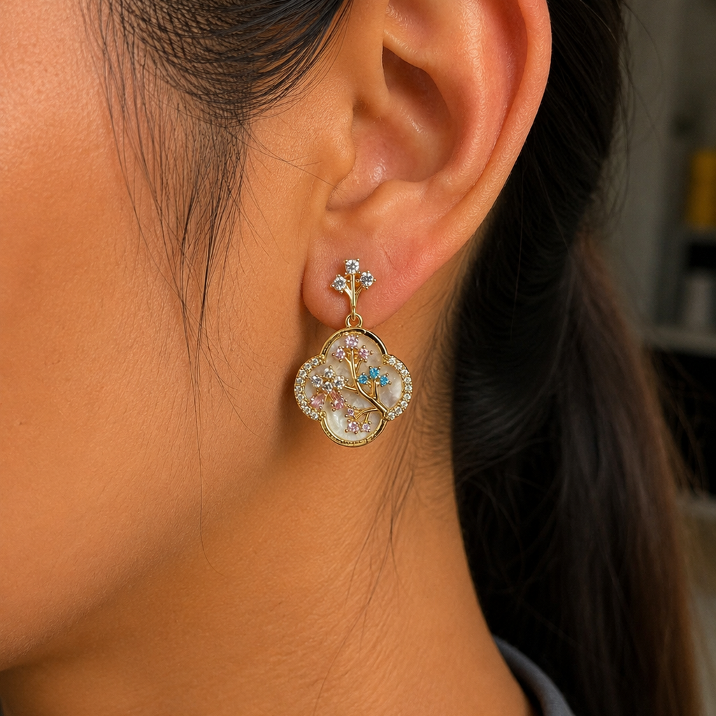 Fiorella Bloom Garden Enamel Earrings