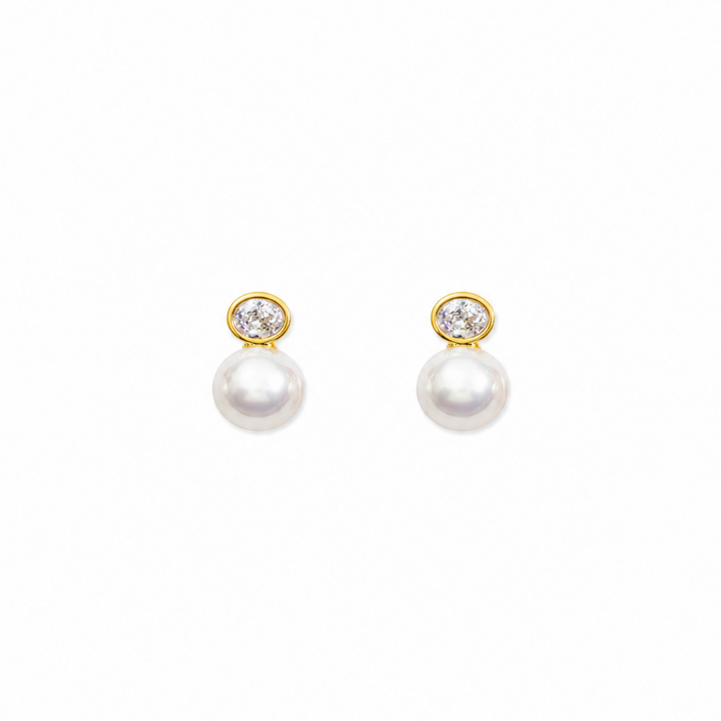 Maribelle Pearl Drop Stud Earrings