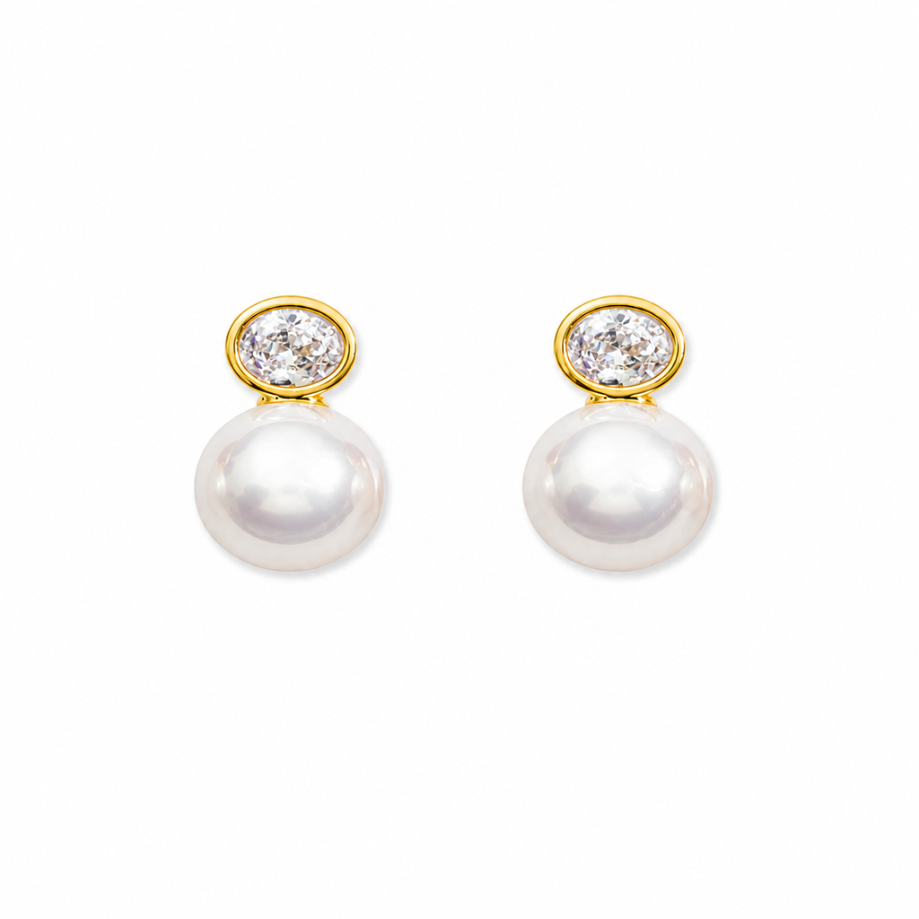 Maribelle Pearl Drop Stud Earrings