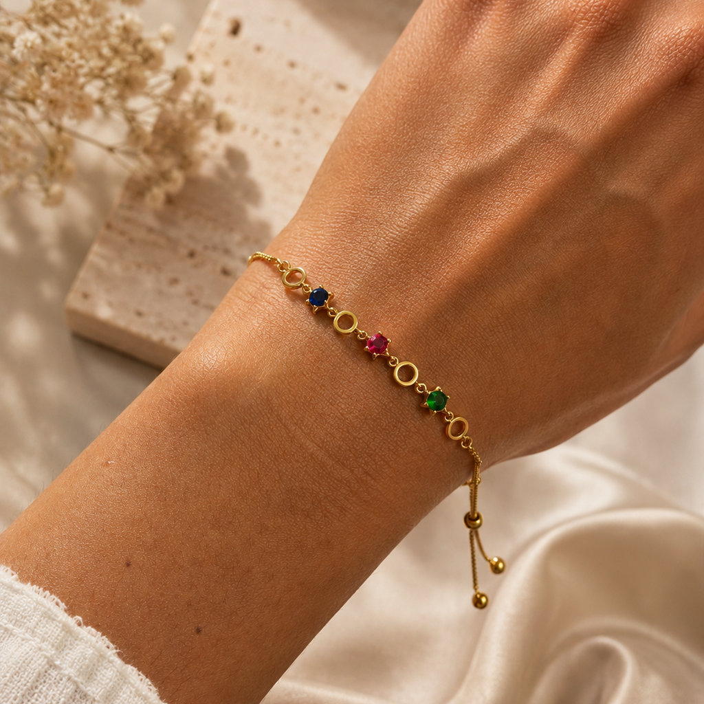 Norelia Trinity Gem Adjustable Bracelet