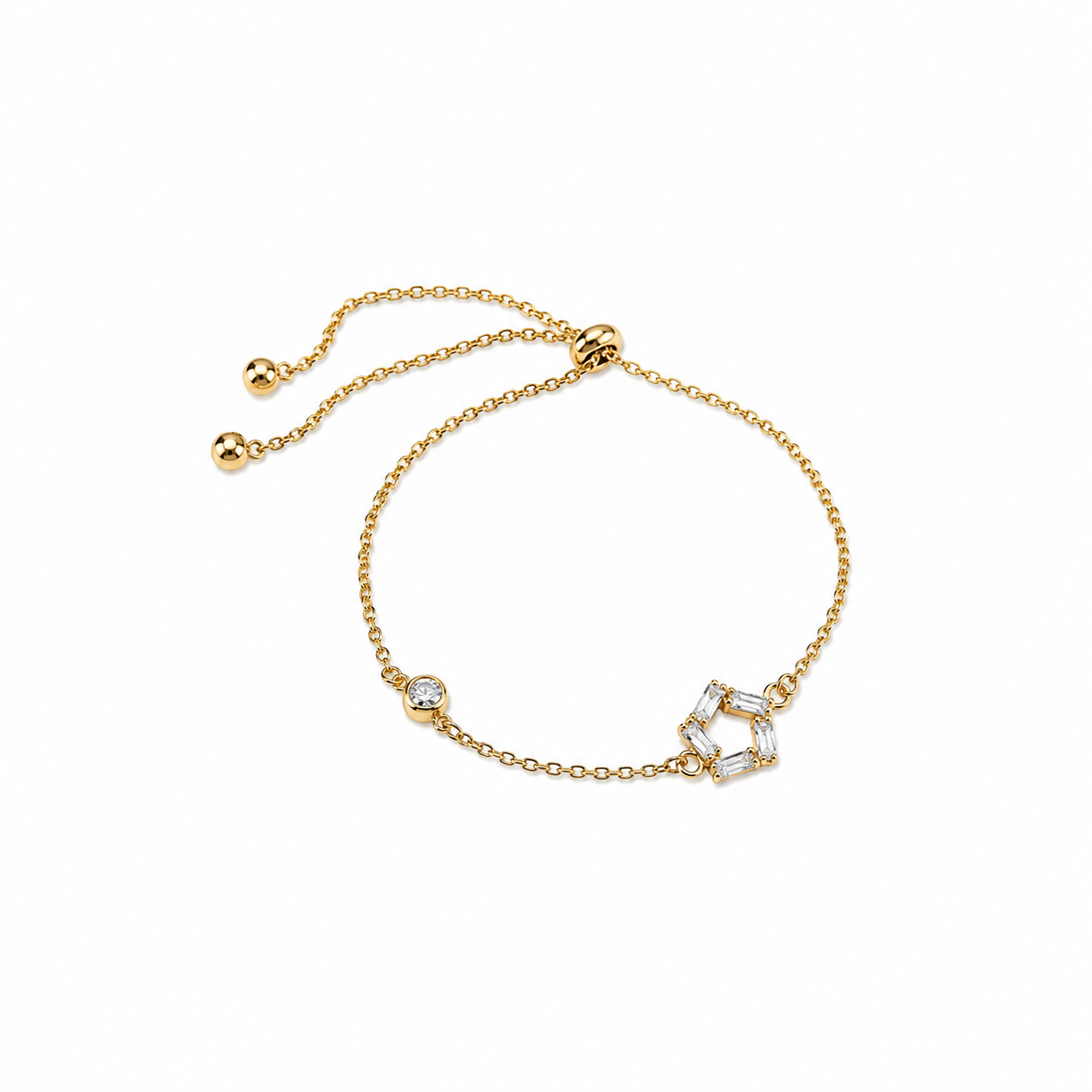 Noira Geometric Adjustable Chain Bracelet