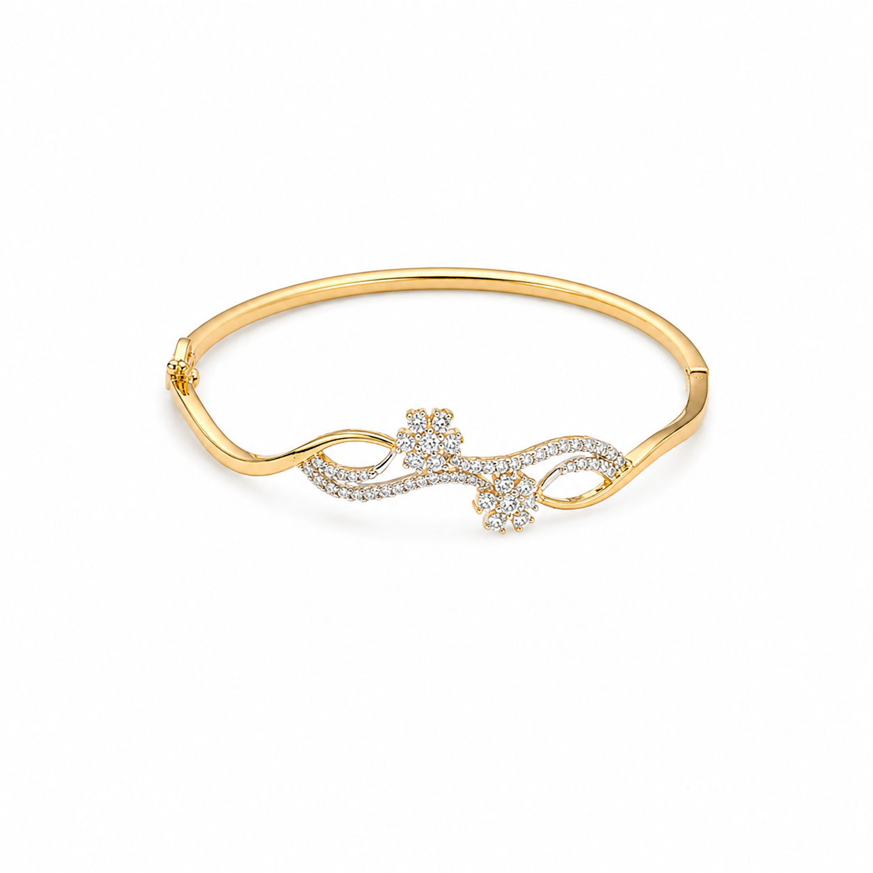 Tyrahna Floral Vine Gold Bangle