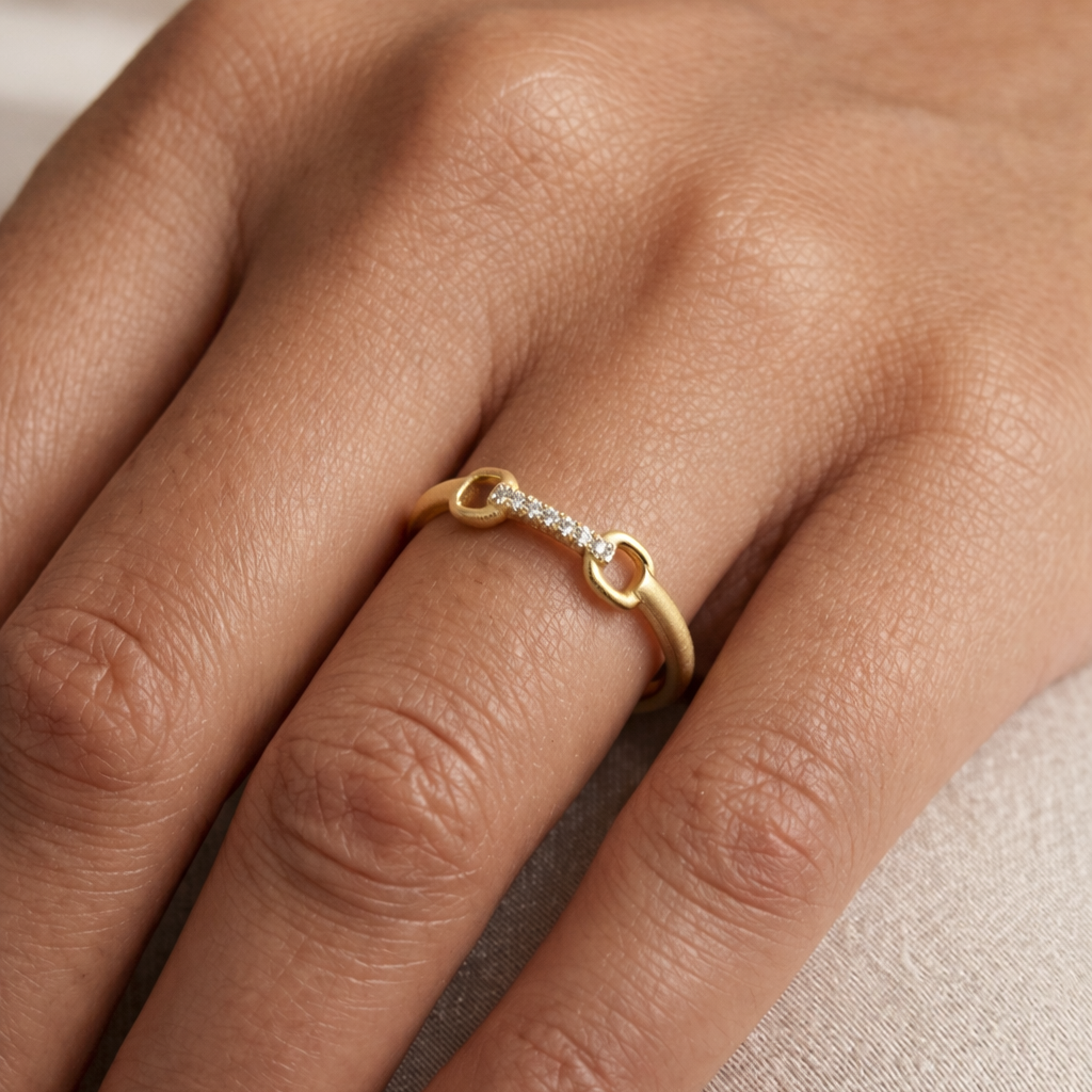 Avyra Band CZ Stone Ring