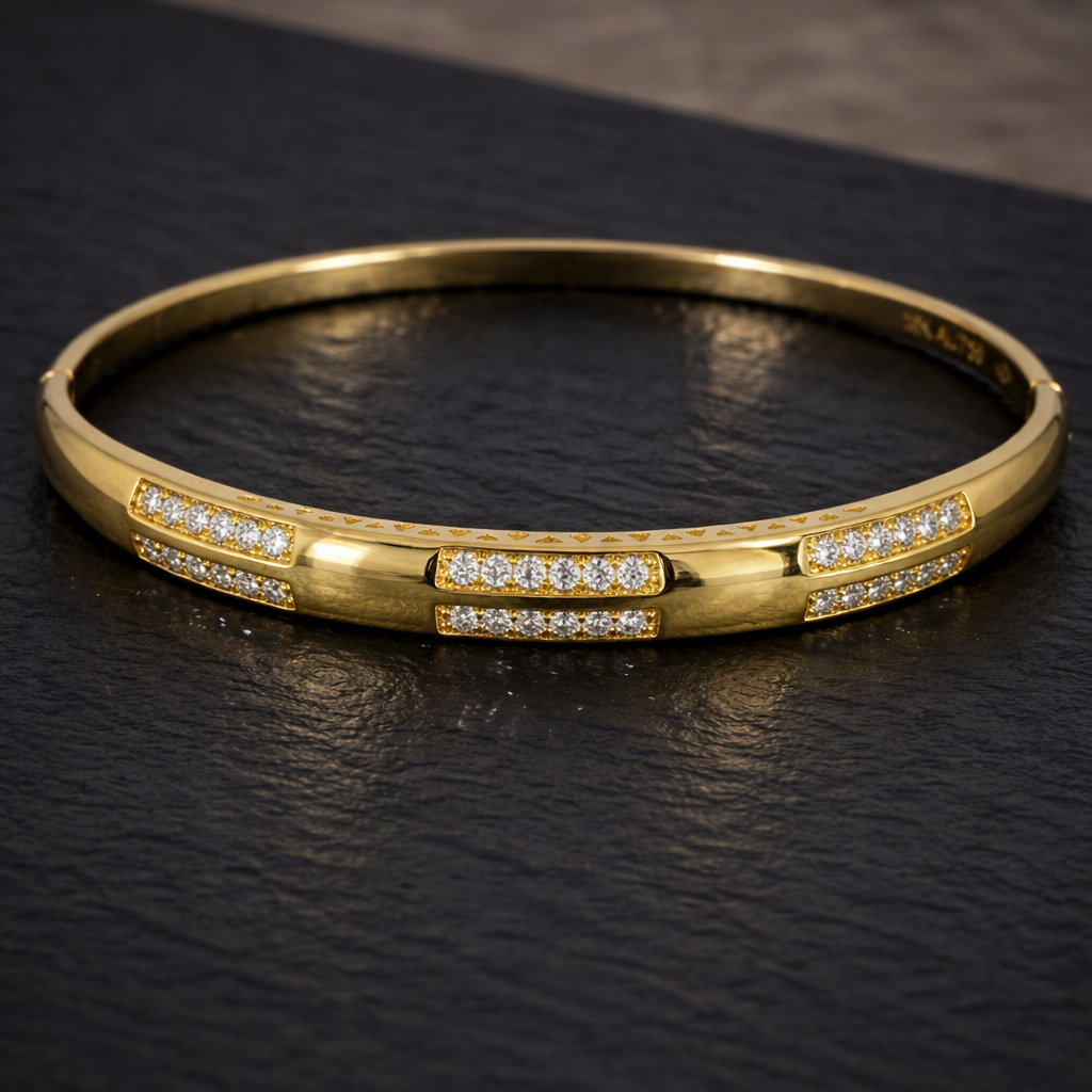 Syvra Bar Gold Bangle Bracelet