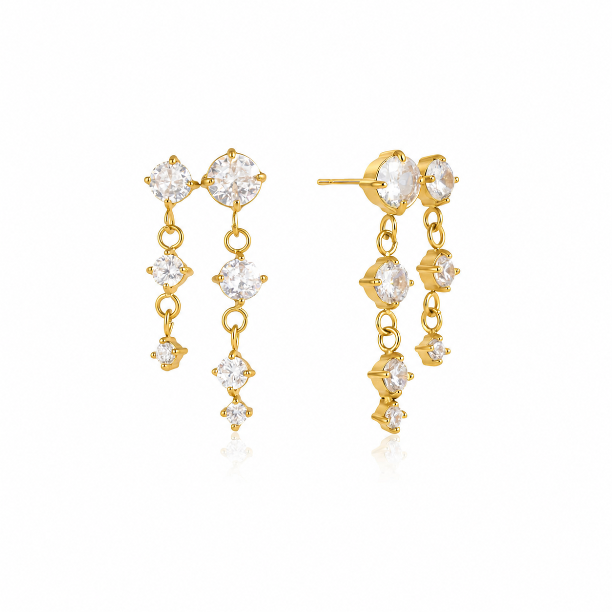 Carie Triple Drop Earrings