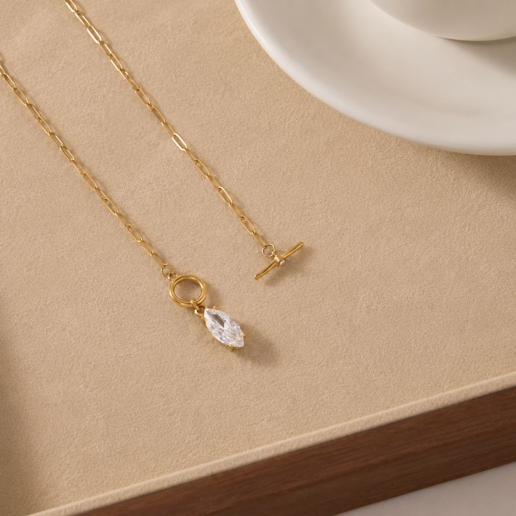Sienna Toggle Charm Necklace