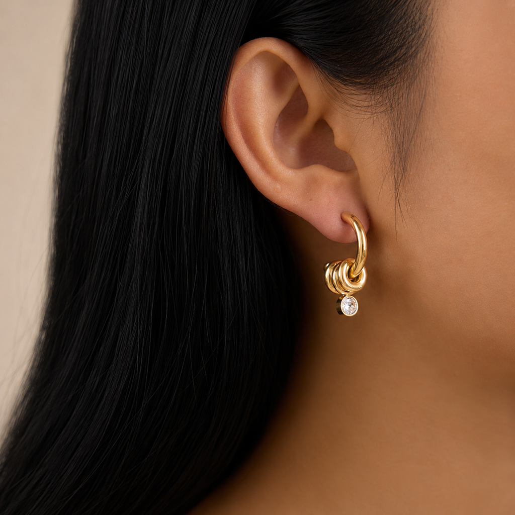 Nadia Knot Hoop Earrings