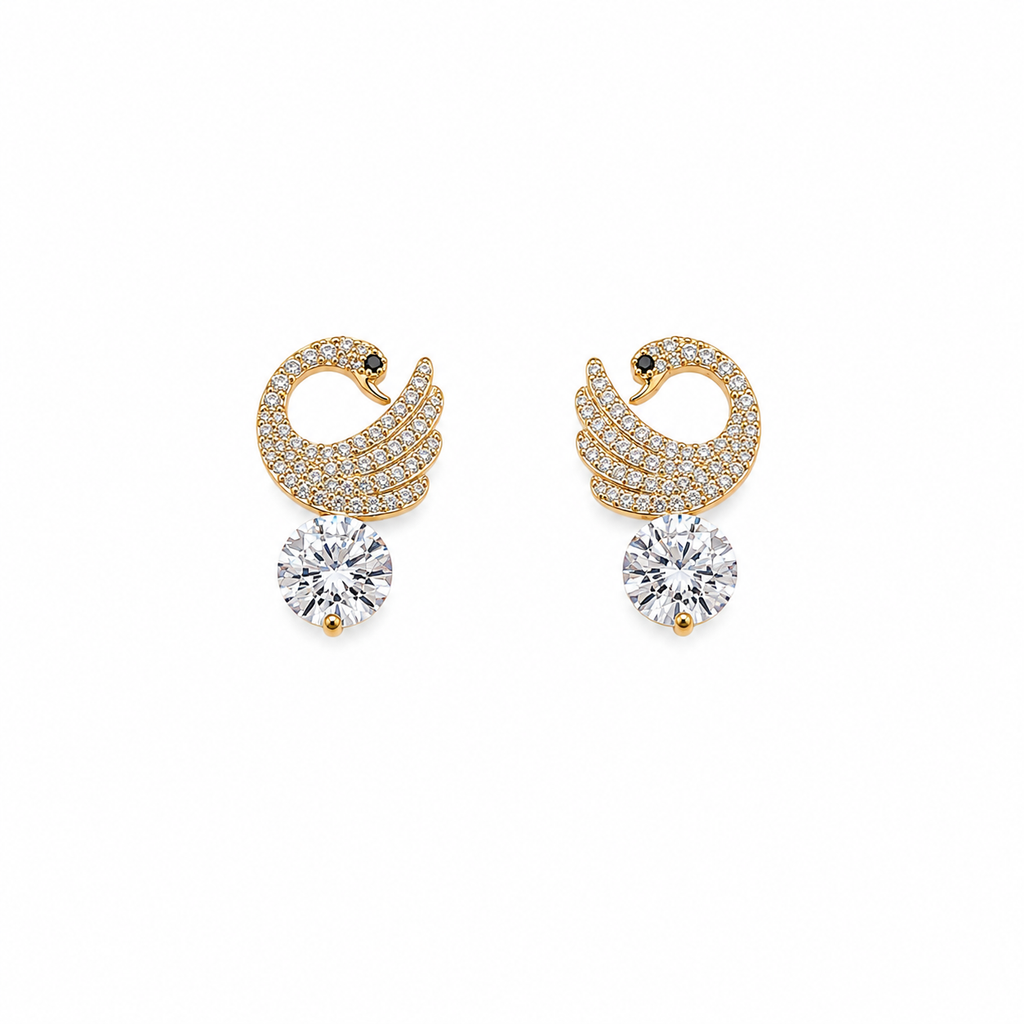 Emira Swan Drop Earrings