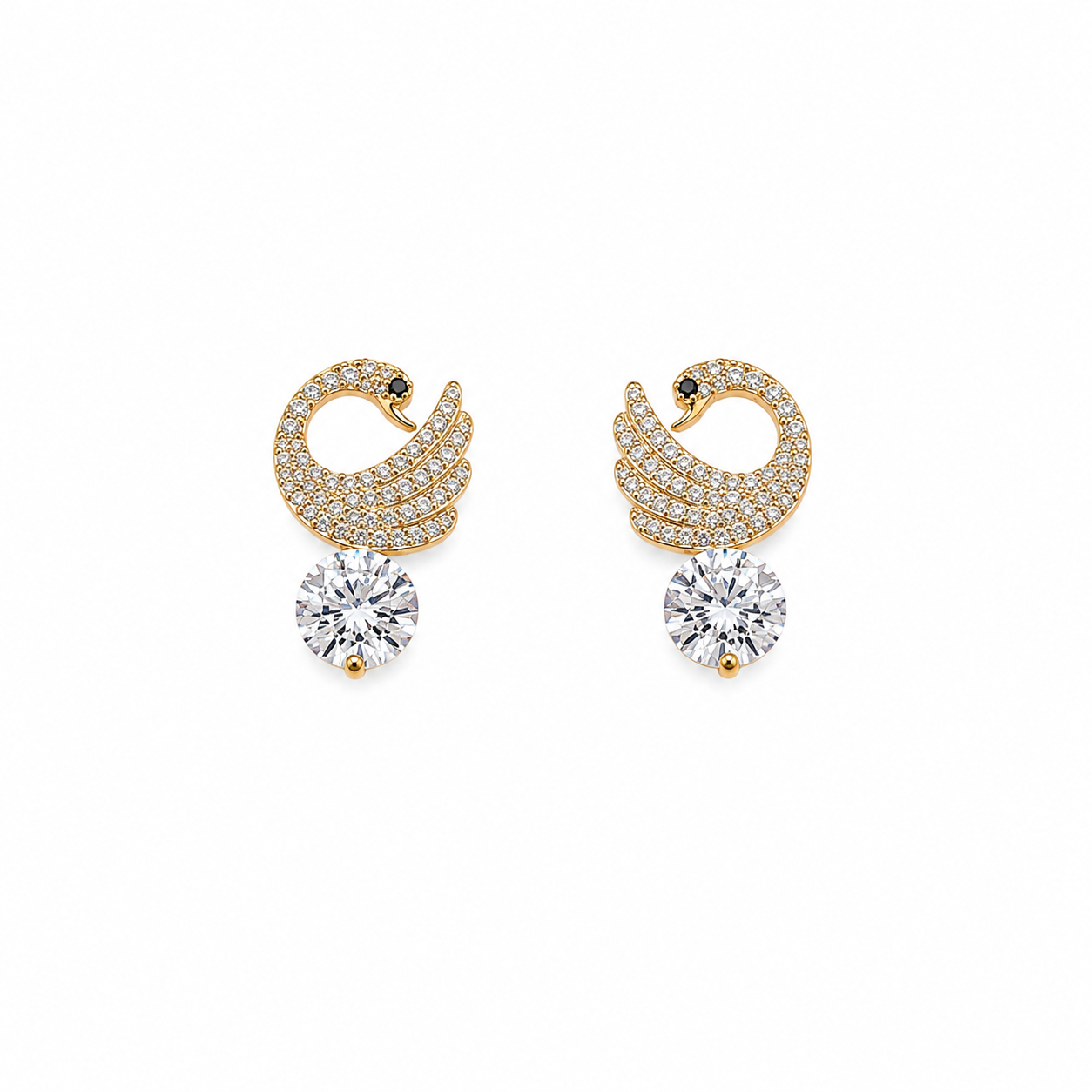 Emira Swan Drop Earrings