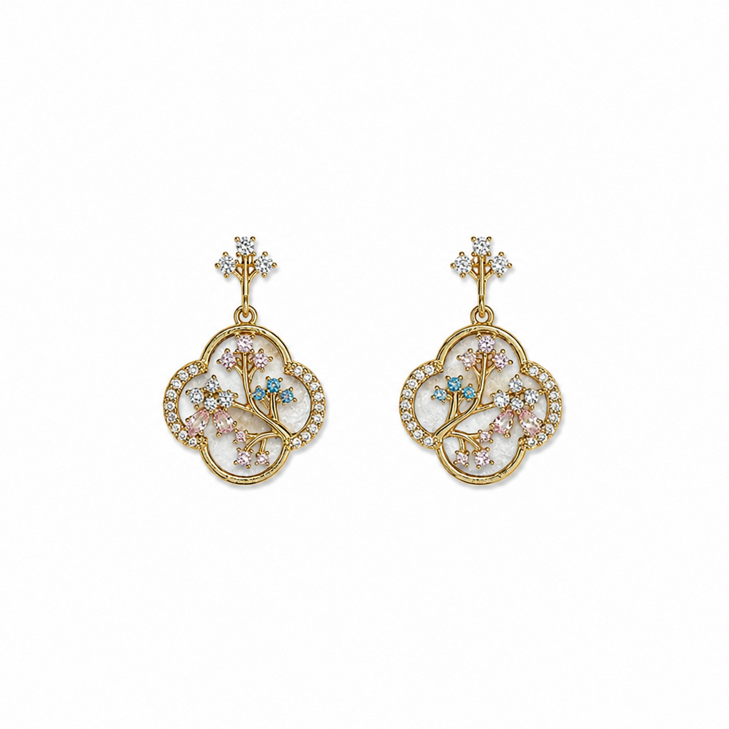 Fiorella Bloom Garden Enamel Earrings