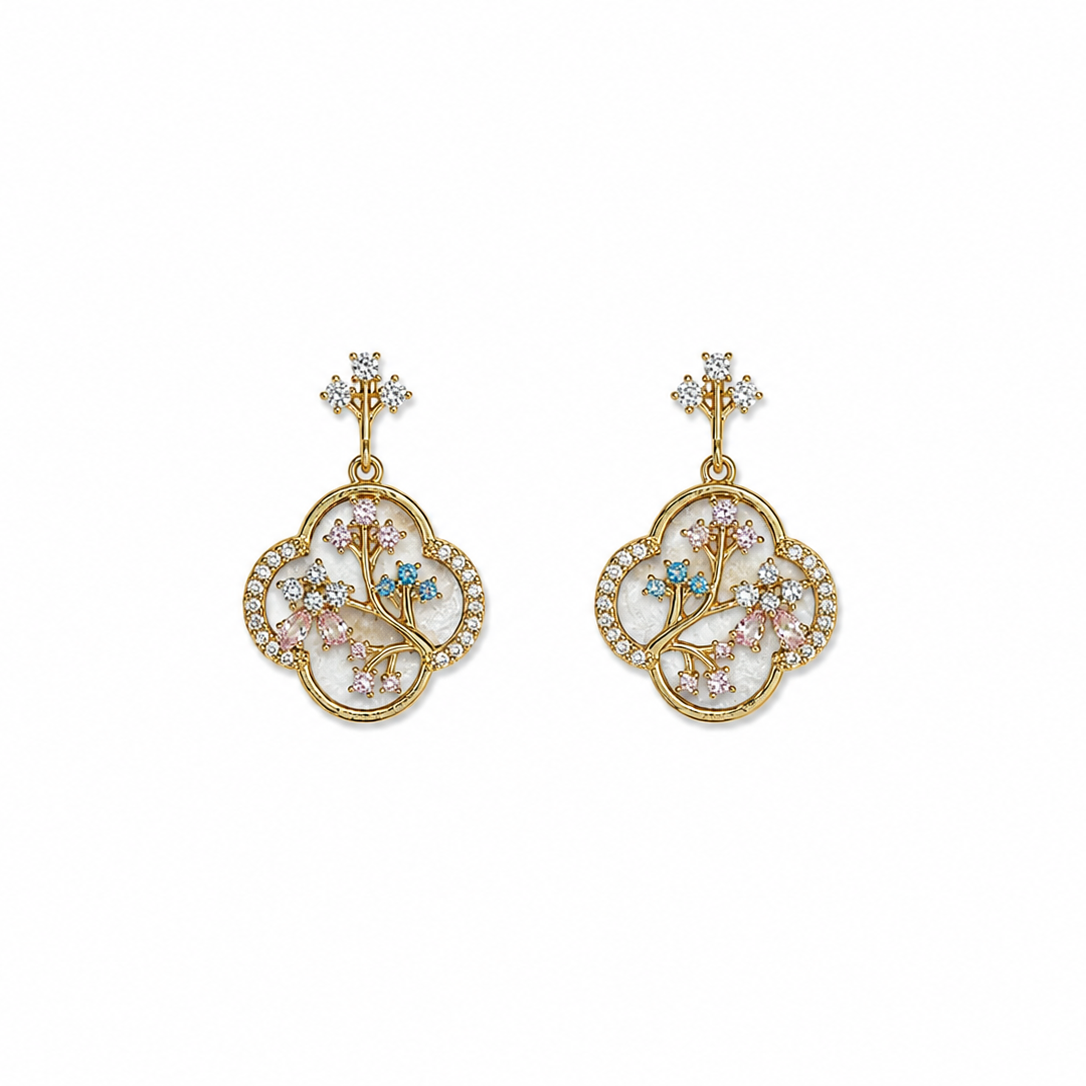 Fiorella Bloom Garden Enamel Earrings
