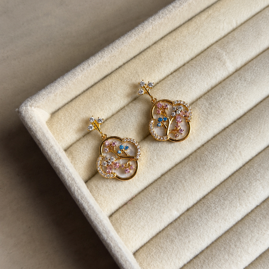 Fiorella Bloom Garden Enamel Earrings