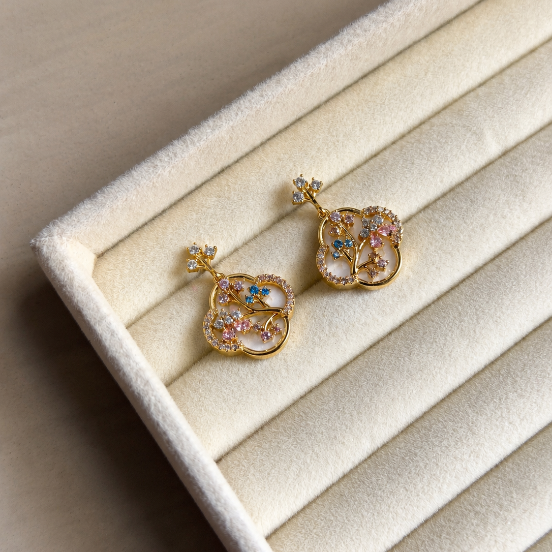 Fiorella Bloom Garden Enamel Earrings
