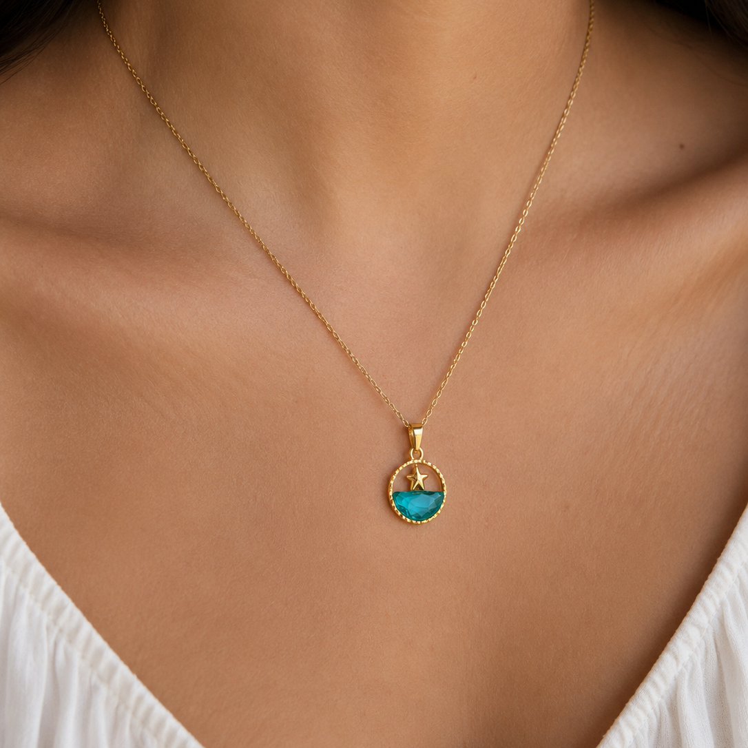 Nariah Starry Ocean Pendant Necklace