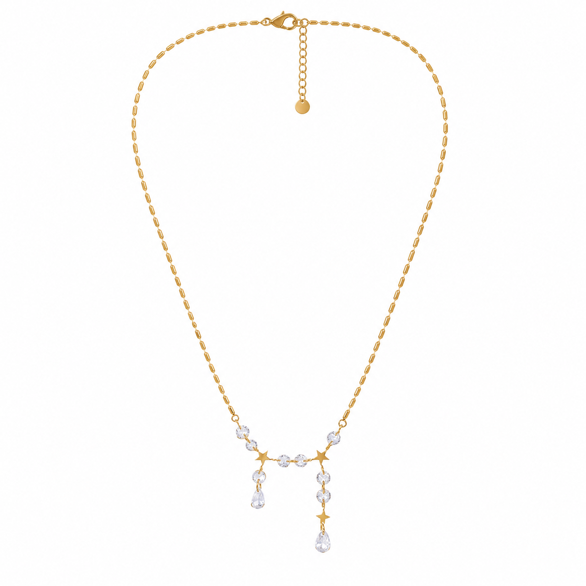 Luna Star CZ Drop Necklace