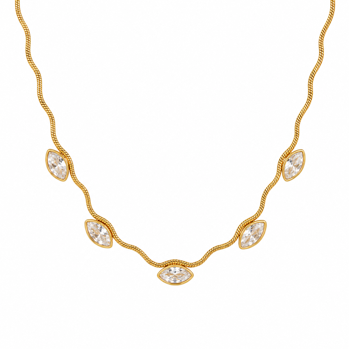 Clara Marquise CZ Tennis Necklace