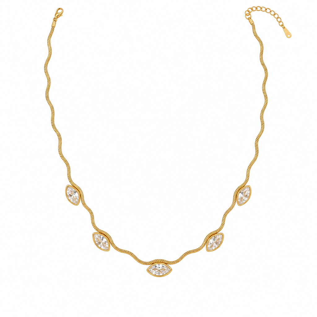 Clara Marquise CZ Tennis Necklace