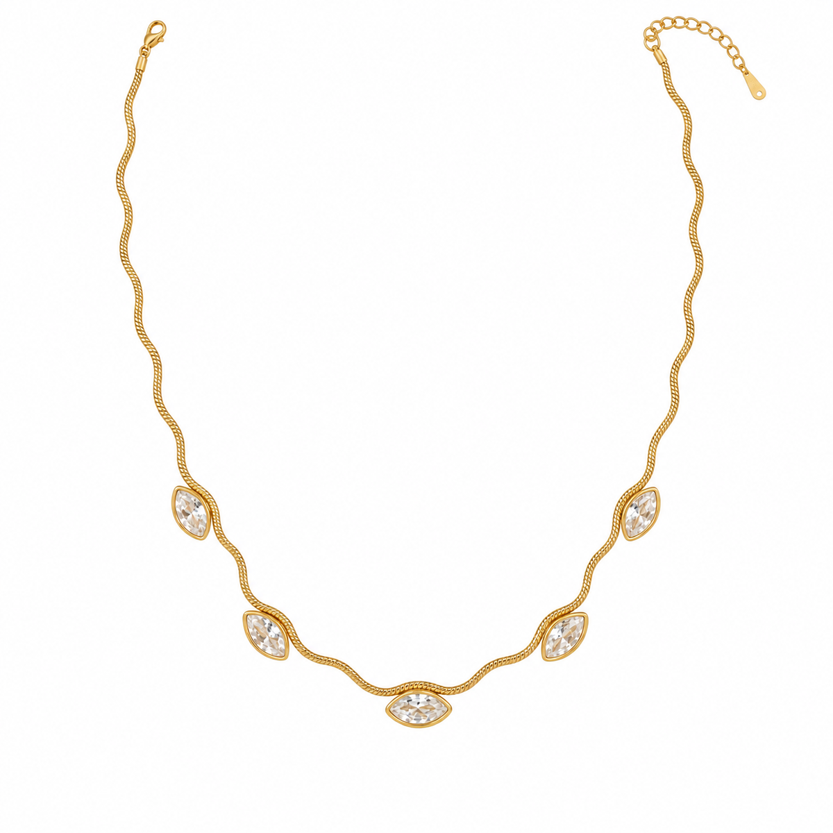 Clara Marquise CZ Tennis Necklace