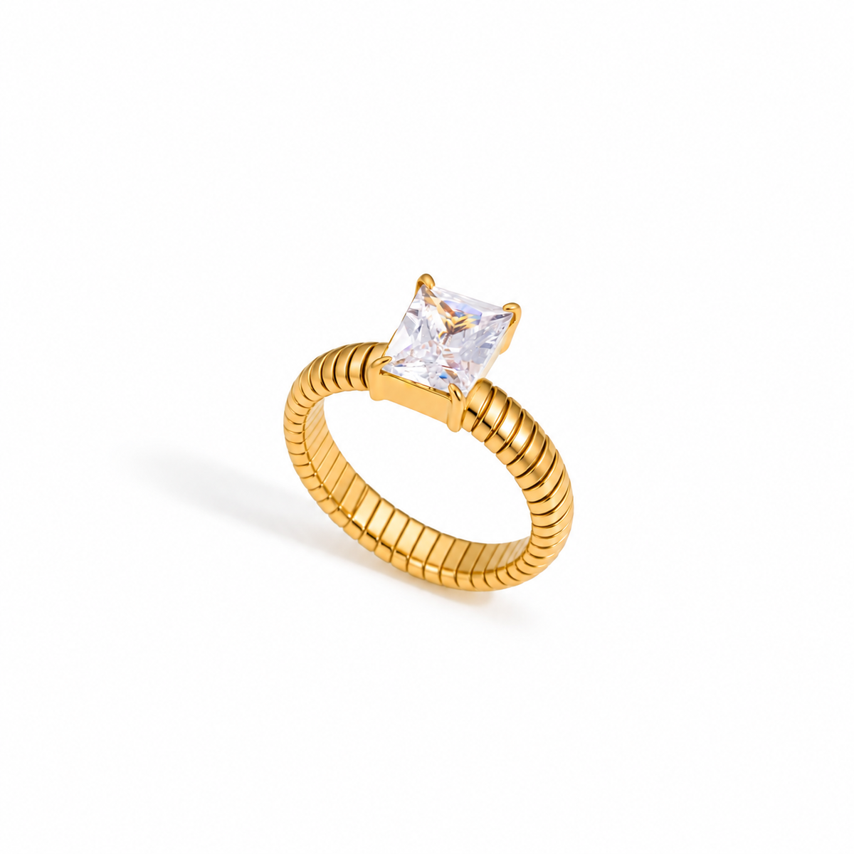 Diana Princess Cut CZ Statement Ring
