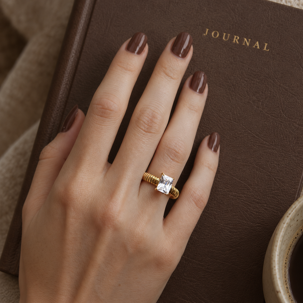 Diana Princess Cut CZ Statement Ring