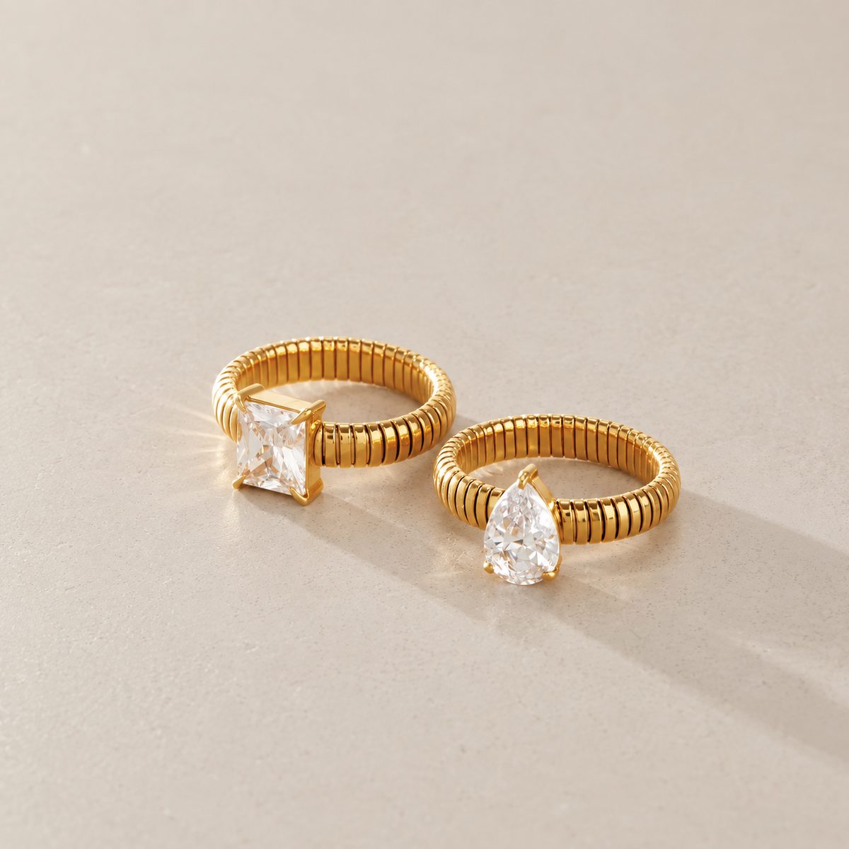 Diana Princess Cut CZ Statement Ring