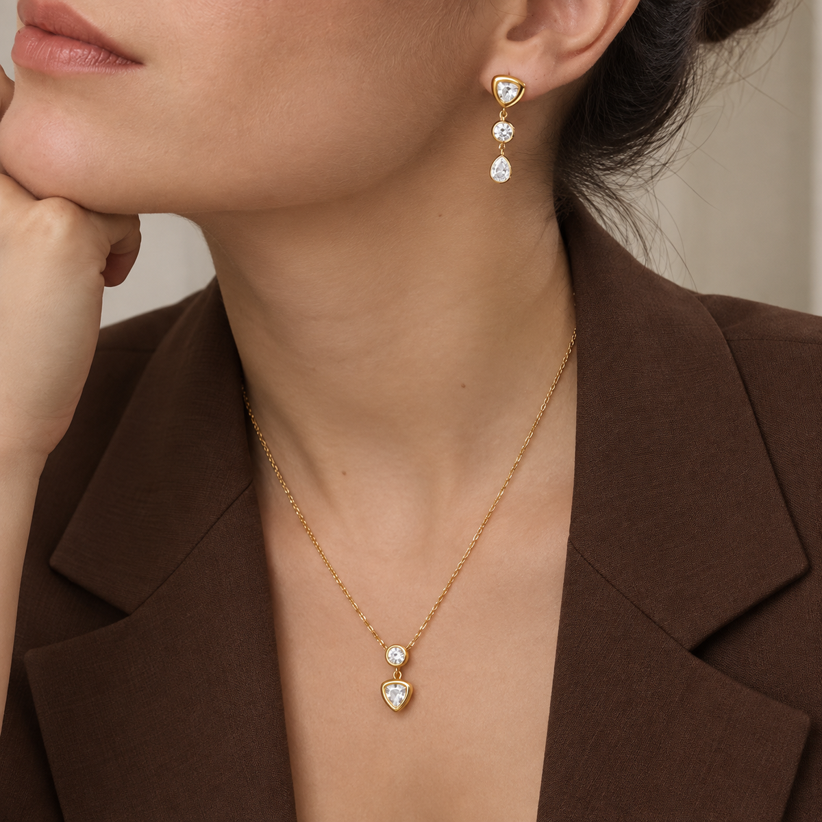 Aurelia CZ Heart Pendant Necklace