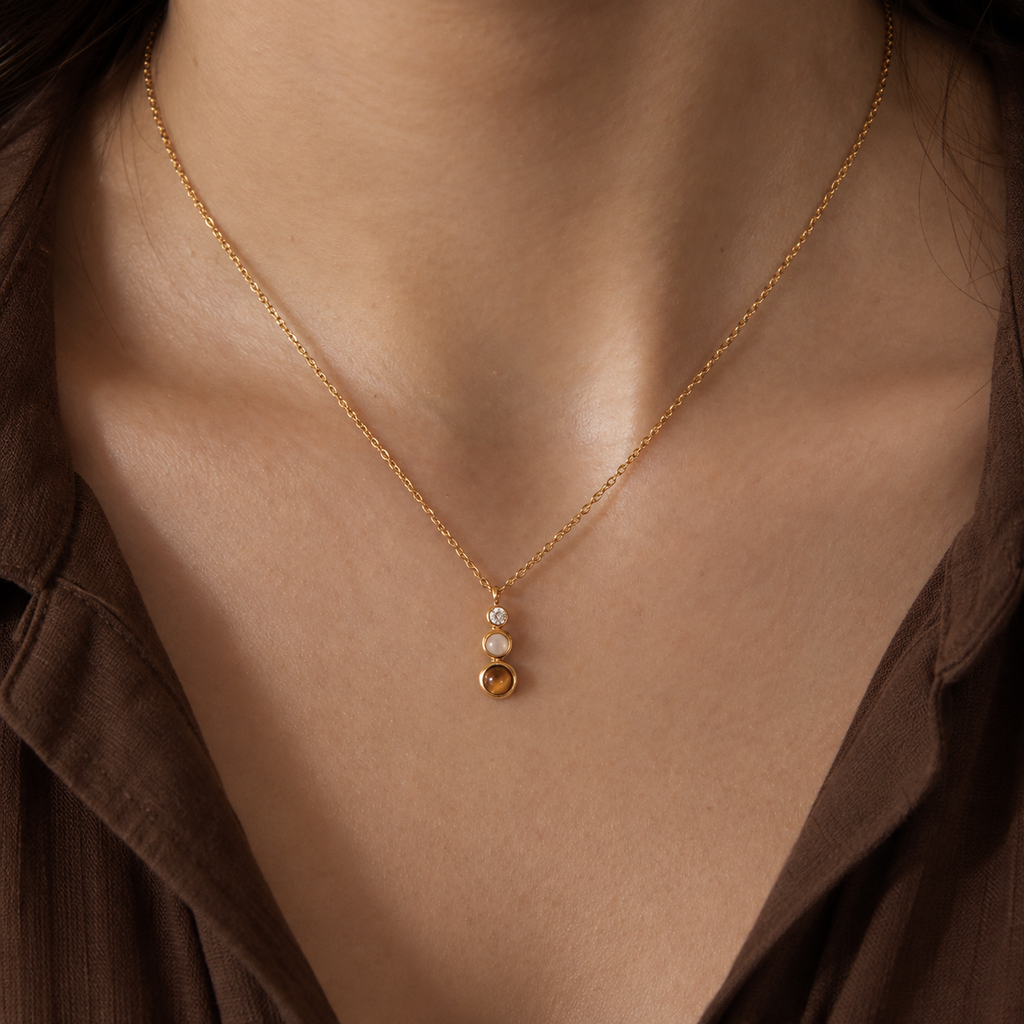 Sienna Brown Gemstone Necklace