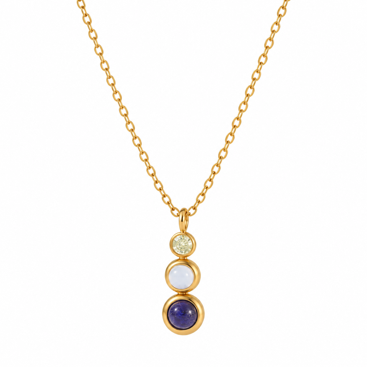 Elara Blue Gemstone Necklace