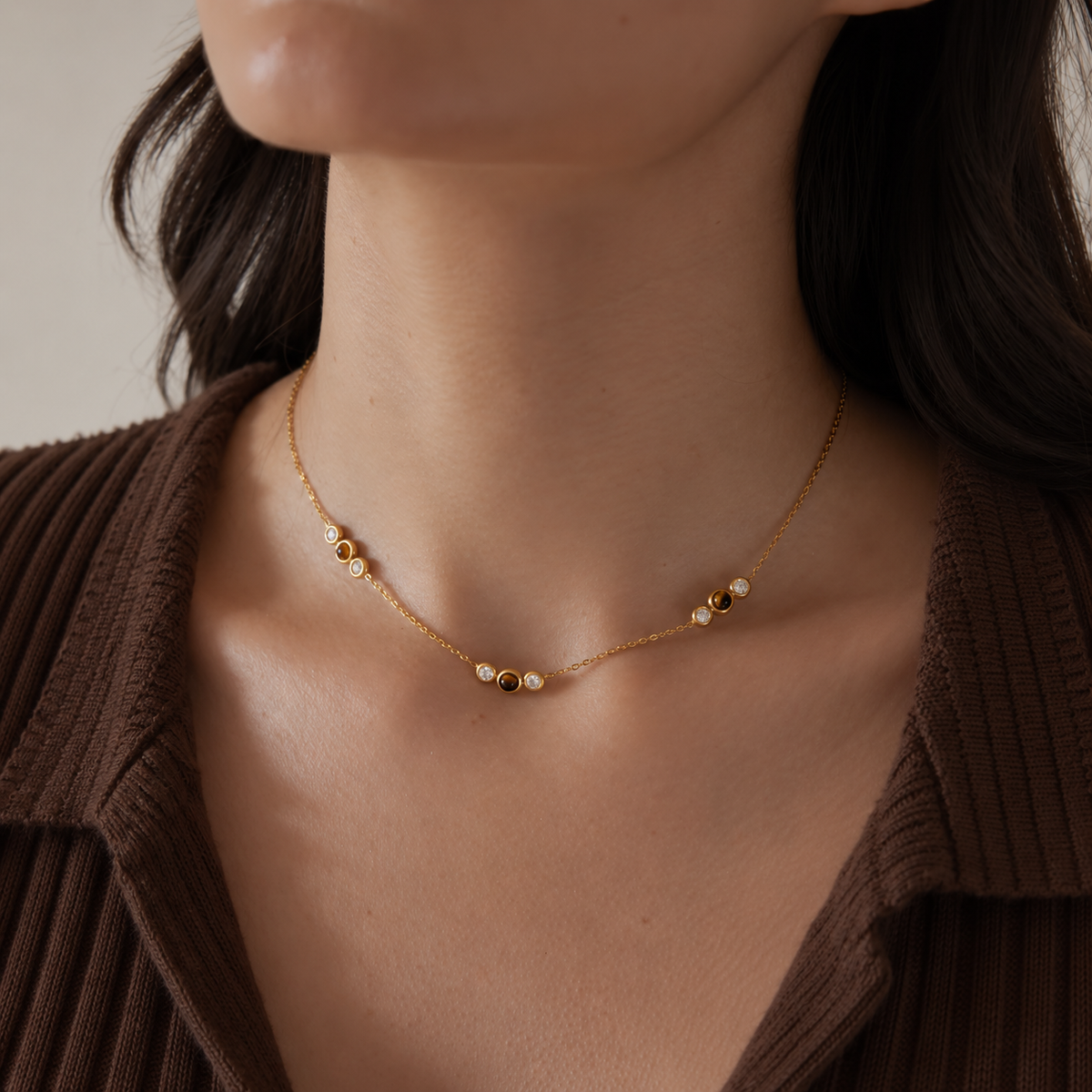 Maya Brown Tiger Eye Necklace