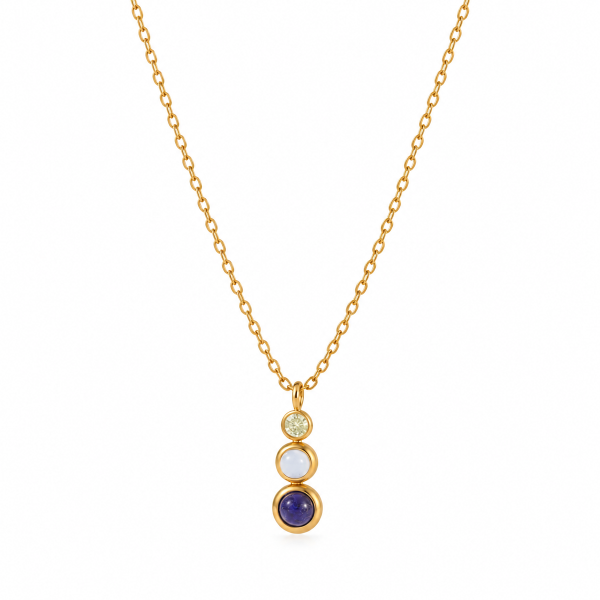 Elara Blue Gemstone Necklace