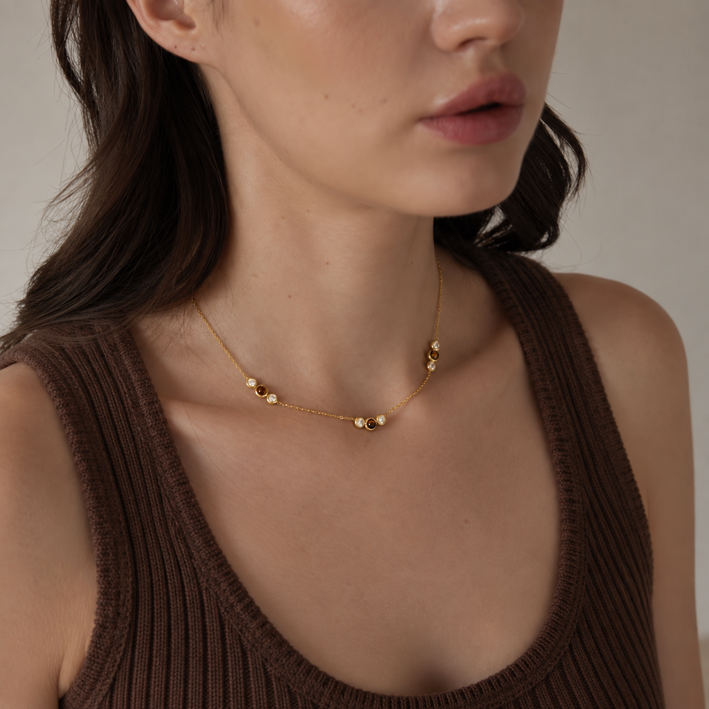 Maya Brown Tiger Eye Necklace